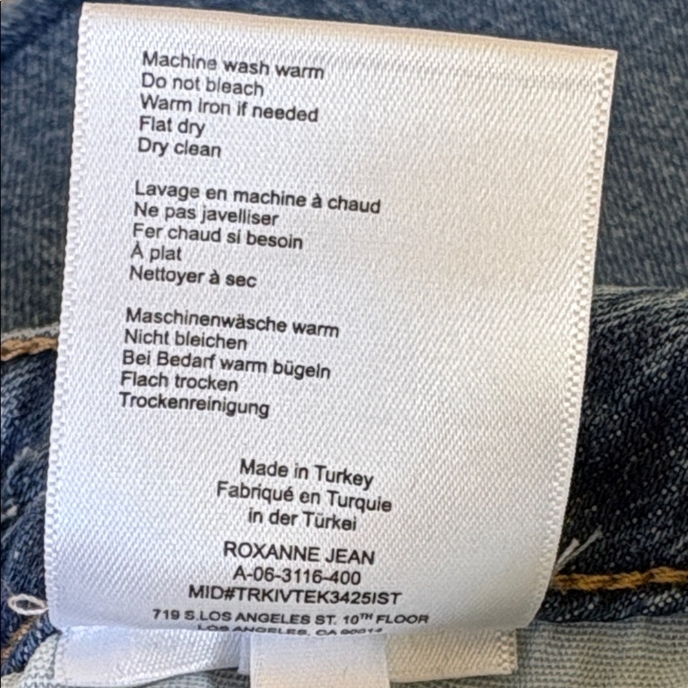 Anine Bing Distressed Button Fly Blue Flare Jeans Size 27 - Picture 10 of 16